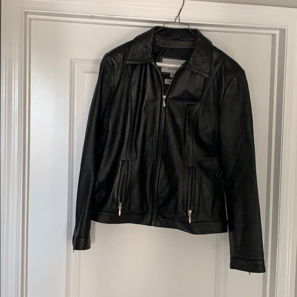 Stylish black Wilson’s Leather bomber jacket